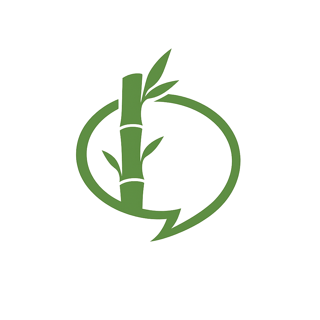 Bamboo speech symbol representing natural language growth